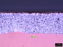 Optical micro-section of Argomax film - process condition 1