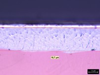 Optical micro-section of Argomax film - process condition 2