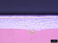 Optical micro-section of Argomax film - process condition 3